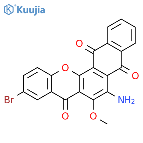 8H-Naphtho[2,3-c]xanthene-5,8,14-trione, 6-amino-10-bromo-7-methoxy- structure