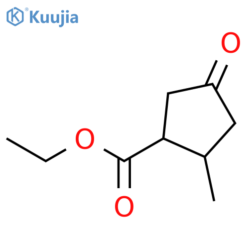 Cyclopentanecarboxylic acid, 2-methyl-4-oxo-, ethyl ester, cis- structure