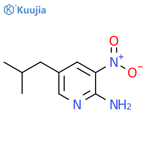 2-Pyridinamine, 5-(2-methylpropyl)-3-nitro- structure