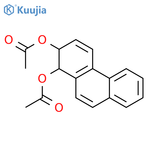 (1R,2R)-1,2-dihydrophenanthrene-1,2-diyl diacetate structure