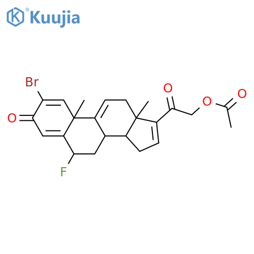 Pregna-1,4,9(11),16-tetraene-3,20-dione,21-(acetyloxy)-2-bromo-6-fluoro-, (6b)- (9CI) structure
