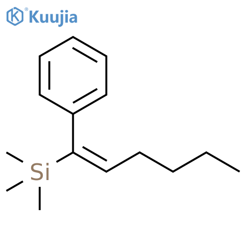 Silane, trimethyl(1-phenyl-1-hexenyl)-, (E)- (9CI) structure