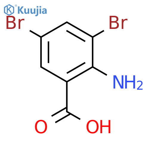 2-amino-3,5-dibromo-benzoic acid structure