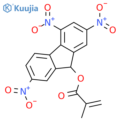 2-Propenoic acid, 2-methyl-, 2,4,7-trinitro-9H-fluoren-9-yl ester structure