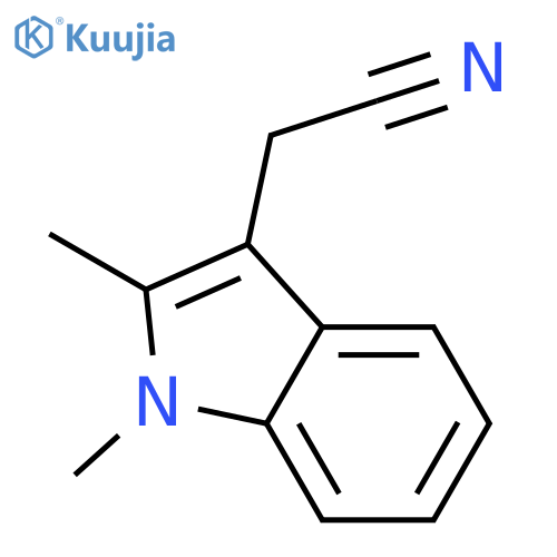 2-(1,2-dimethyl-1H-indol-3-yl)acetonitrile structure