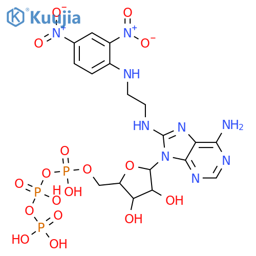 Adenosine 5'-(tetrahydrogen triphosphate),8-[[2-[(2,4-dinitrophenyl)amino]ethyl]amino]- structure