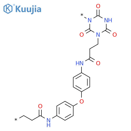 Poly[(dihydro-2,4,6-trioxo-1,3,5-triazine-1,3(2H,4H)-diyl)(3-oxo-1,3-propanediyl)imino-1,4-phenyleneoxy-1,4-phenyleneimino(1-oxo-1,3-propanediyl)] structure