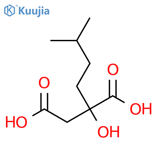 2-hydroxy-2-(3-methylbutyl)butanedioic acid structure