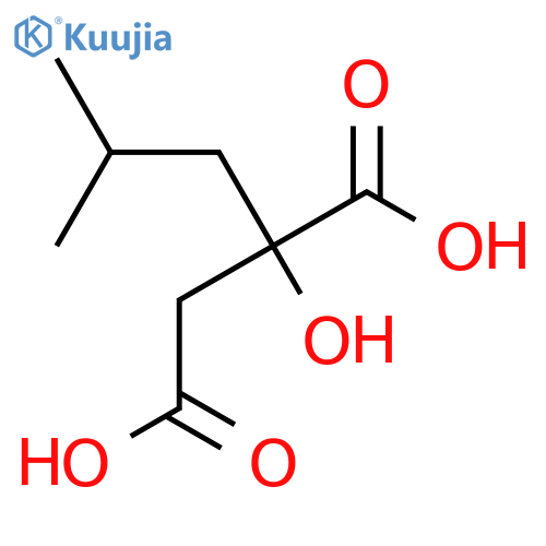 2-hydroxy-2-(2-methylpropyl)butanedioic acid structure