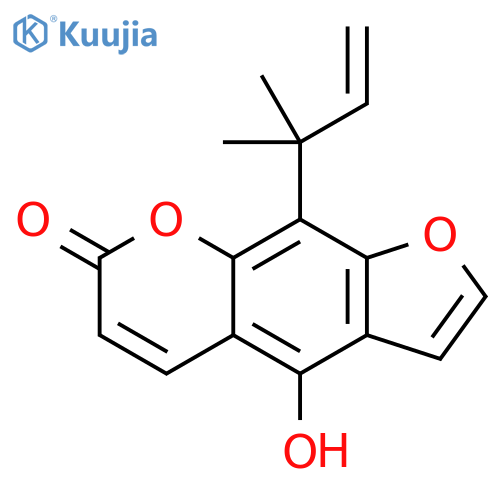 7H-Furo[3,2-g][1]benzopyran-7-one,9-(1,1-dimethyl-2-propenyl)-4-hydroxy- structure