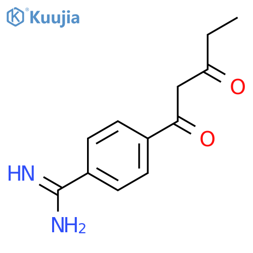 Benzenecarboximidamide, 4-(1,3-dioxopentyl)- structure