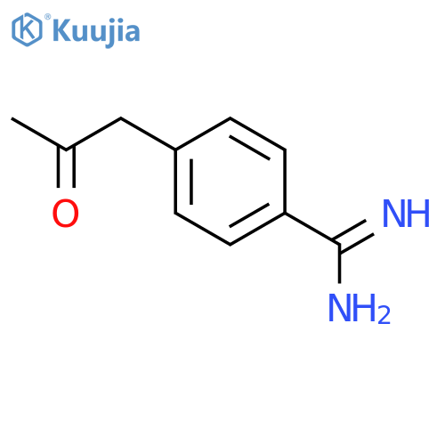 Benzenecarboximidamide, 4-(2-oxopropyl)- structure