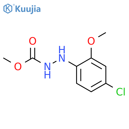 Hydrazinecarboxylic acid, 2-(4-chloro-2-methoxyphenyl)-, methyl ester structure