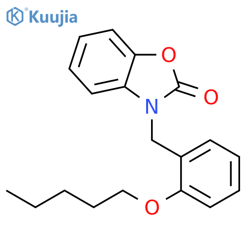 3-{2-(pentyloxy)phenylmethyl}-2,3-dihydro-1,3-benzoxazol-2-one structure