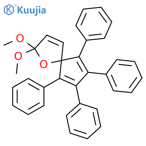 1-Oxaspiro[4.4]nona-3,6,8-triene, 2,2-dimethoxy-6,7,8,9-tetraphenyl- structure