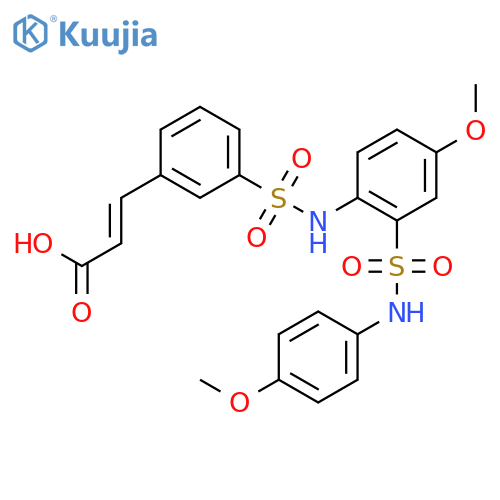 2-Propenoic acid,3-[3-[[[4-methoxy-2-[[(4-methoxyphenyl)amino]sulfonyl]phenyl]amino]sulfonyl]phenyl]- structure