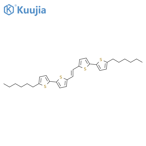 2,2'-Bithiophene, 5,5''-(1E)-1,2-ethenediylbis[5'-hexyl- structure