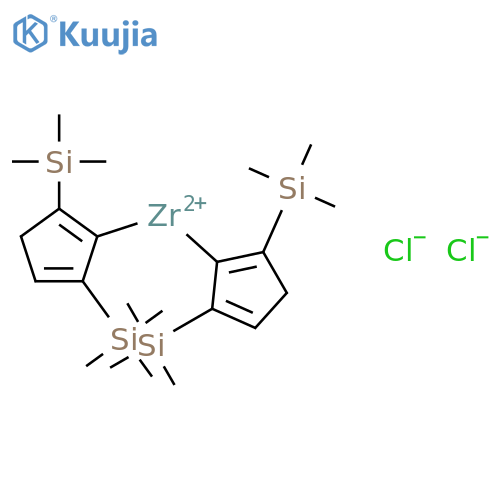 Bis(1,3-bis(trimethylsilyl)cycl-ope-antadienyl)-zirconiumdichloride structure