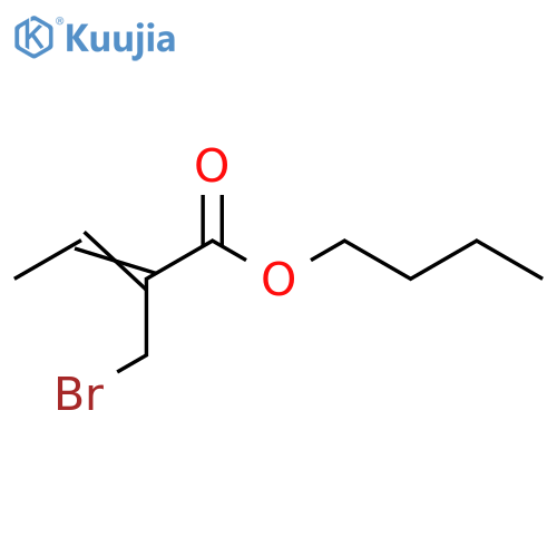 2-Butenoic acid, 2-(bromomethyl)-, butyl ester structure