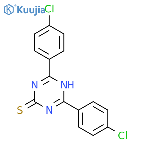 2,6-bis(4-chlorophenyl)-1h-1,3,5-triazine-4-thione structure