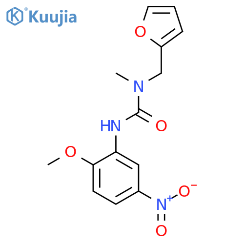 1-(furan-2-ylmethyl)-3-(2-methoxy-5-nitrophenyl)-1-methylurea structure