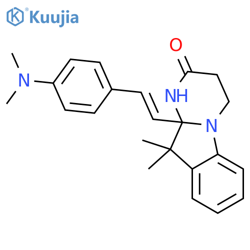 Pyrimido[1,2-a]indol-2(1H)-one,10a-[2-[4-(dimethylamino)phenyl]ethenyl]-3,4,10,10a-tetrahydro-10,10-dimethyl- structure