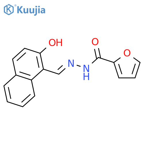 2-Furancarboxylic acid, [(2-hydroxy-1-naphthalenyl)methylene]hydrazide structure