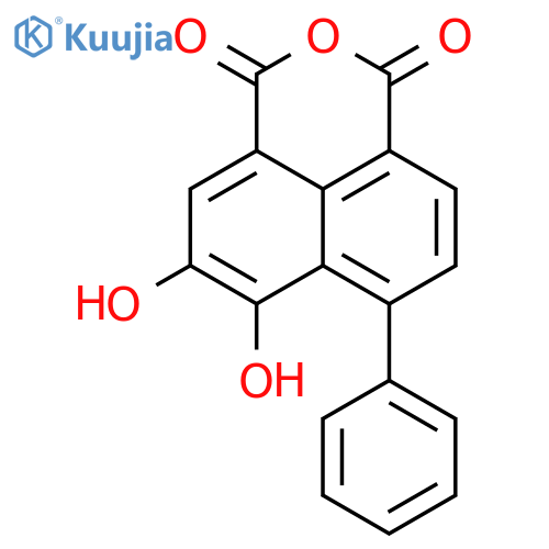 3,4-dihydroxy-5-phenyl-naphthalene-1,8-dicarboxylic acid anhydride structure