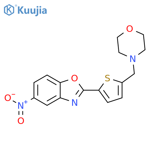 2-{5-[(Morpholin-4-yl)methyl]thiophen-2-yl}-5-nitro-1,3-benzoxazole structure