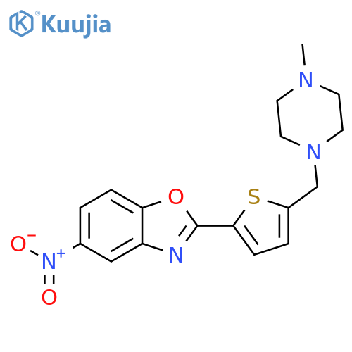 BENZOXAZOLE, 2-[5-[(4-METHYL-1-PIPERAZINYL)METHYL]-2-THIENYL]-5-NITRO- structure