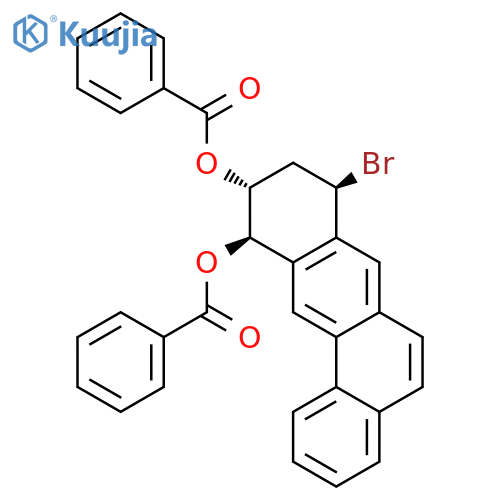 Benz[a]anthracene-10,11-diol,8-bromo-8,9,10,11-tetrahydro-, dibenzoate, (8a,10b,11a)- (9CI) structure