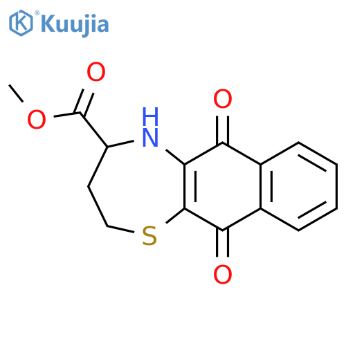 Naphtho[2,3-b][1,4]thiazepine-4-carboxylic acid,2,3,4,5,6,11-hexahydro-6,11-dioxo-, methyl ester structure