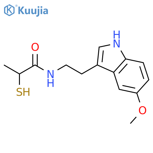 Propanamide, 2-mercapto-N-[2-(5-methoxy-1H-indol-3-yl)ethyl]- structure