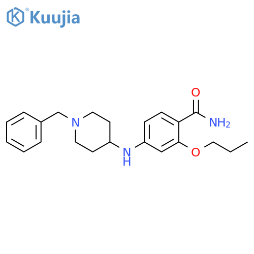 Benzamide, 4-[[1-(phenylmethyl)-4-piperidinyl]amino]-2-propoxy- structure