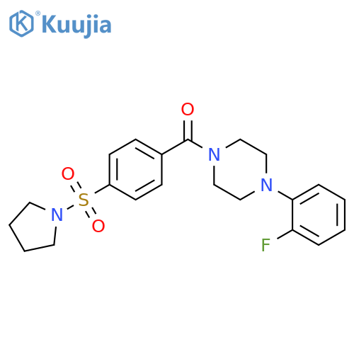 Methanone, [4-(2-fluorophenyl)-1-piperazinyl][4-(1-pyrrolidinylsulfonyl)phenyl]- structure