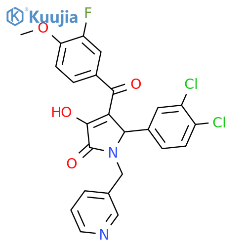 5-(3,4-dichlorophenyl)-4-(3-fluoro-4-methoxybenzoyl)-3-hydroxy-1-(pyridin-3-yl)methyl-2,5-dihydro-1H-pyrrol-2-one structure