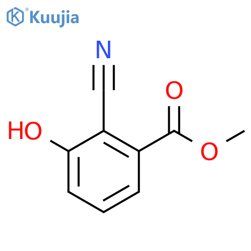 Benzoic acid, 2-cyano-3-hydroxy-, methyl ester structure