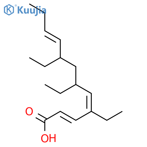 2,4,9-Dodecatrienoic acid, 4,6,8-triethyl-, (2E,4Z,9E)-(+)- structure