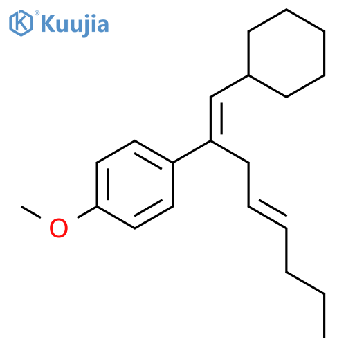 Benzene, 1-[(1E,3E)-1-(cyclohexylmethylene)-3-heptenyl]-4-methoxy- structure