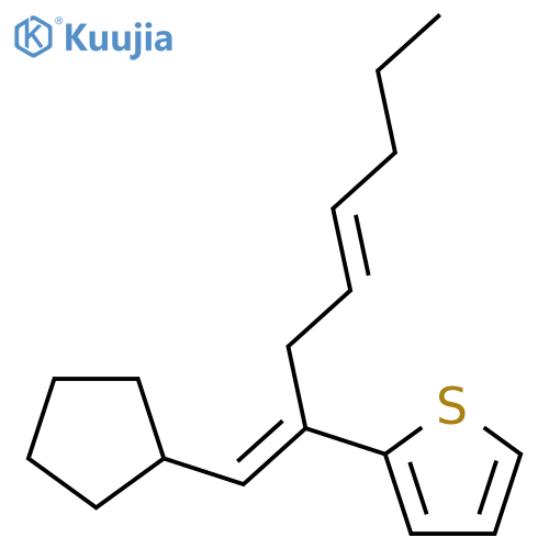 THIOPHENE, 2-[(1E,3E)-1-(CYCLOPENTYLMETHYLENE)-3-HEPTENYL]- structure