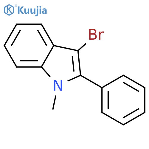 3-Bromo-1-methyl-2-phenyl-1H-indole structure