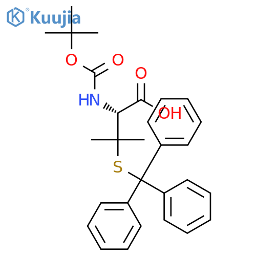 VALINE, N-[(1,1-DIMETHYLETHOXY)CARBONYL]-3-[(TRIPHENYLMETHYL)THIO]- structure
