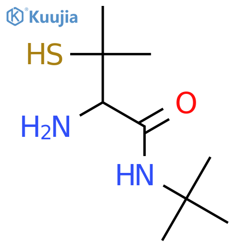 BUTANAMIDE, 2-AMINO-N-(1,1-DIMETHYLETHYL)-3-MERCAPTO-3-METHYL- structure