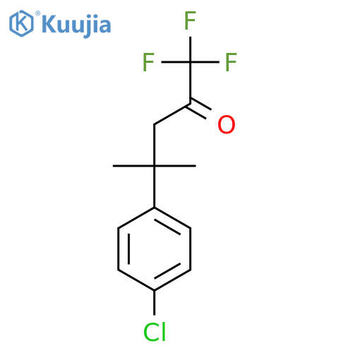 4-(4-chlorophenyl)-1,1,1-trifluoro-4-methylpentan-2-one structure