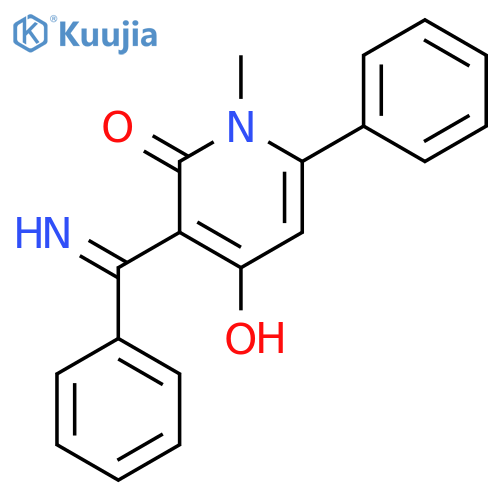 2(1H)-Pyridinone,4-hydroxy-3-(iminophenylmethyl)-1-methyl-6-phenyl- structure