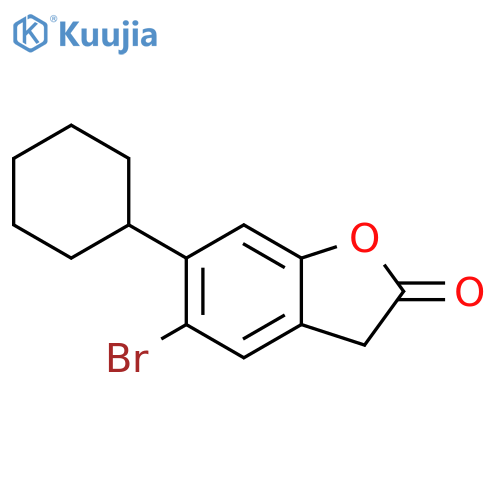 2(3H)-Benzofuranone, 5-bromo-6-cyclohexyl- structure