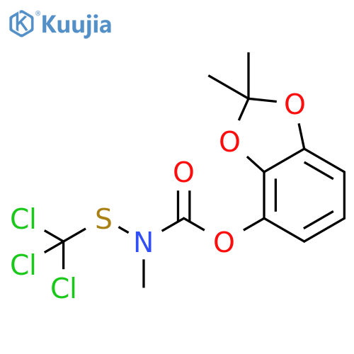 Carbamic acid, methyl[(trichloromethyl)thio]-, 2,2-dimethyl-1,3-benzodioxol-4-yl ester (9CI) structure