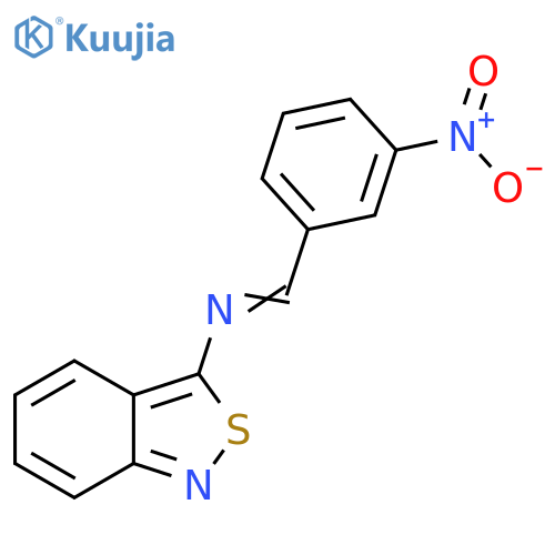 2,1-Benzisothiazol-3-amine,N-[(3-nitrophenyl)methylene]- structure
