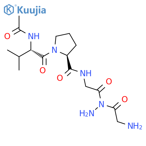 Glycine, N-[N-[1-(N-acetyl-L-valyl)-L-prolyl]glycyl]-, hydrazide structure