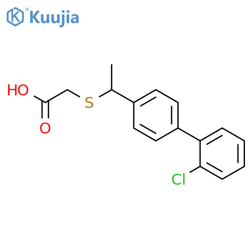 Acetic acid, [[1-(2'-chloro[1,1'-biphenyl]-4-yl)ethyl]thio]- structure